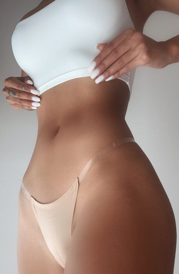 Seamless Clear Strap Thong - Nude Accessories XS Babyboo Fashion Premium Exclusive Design